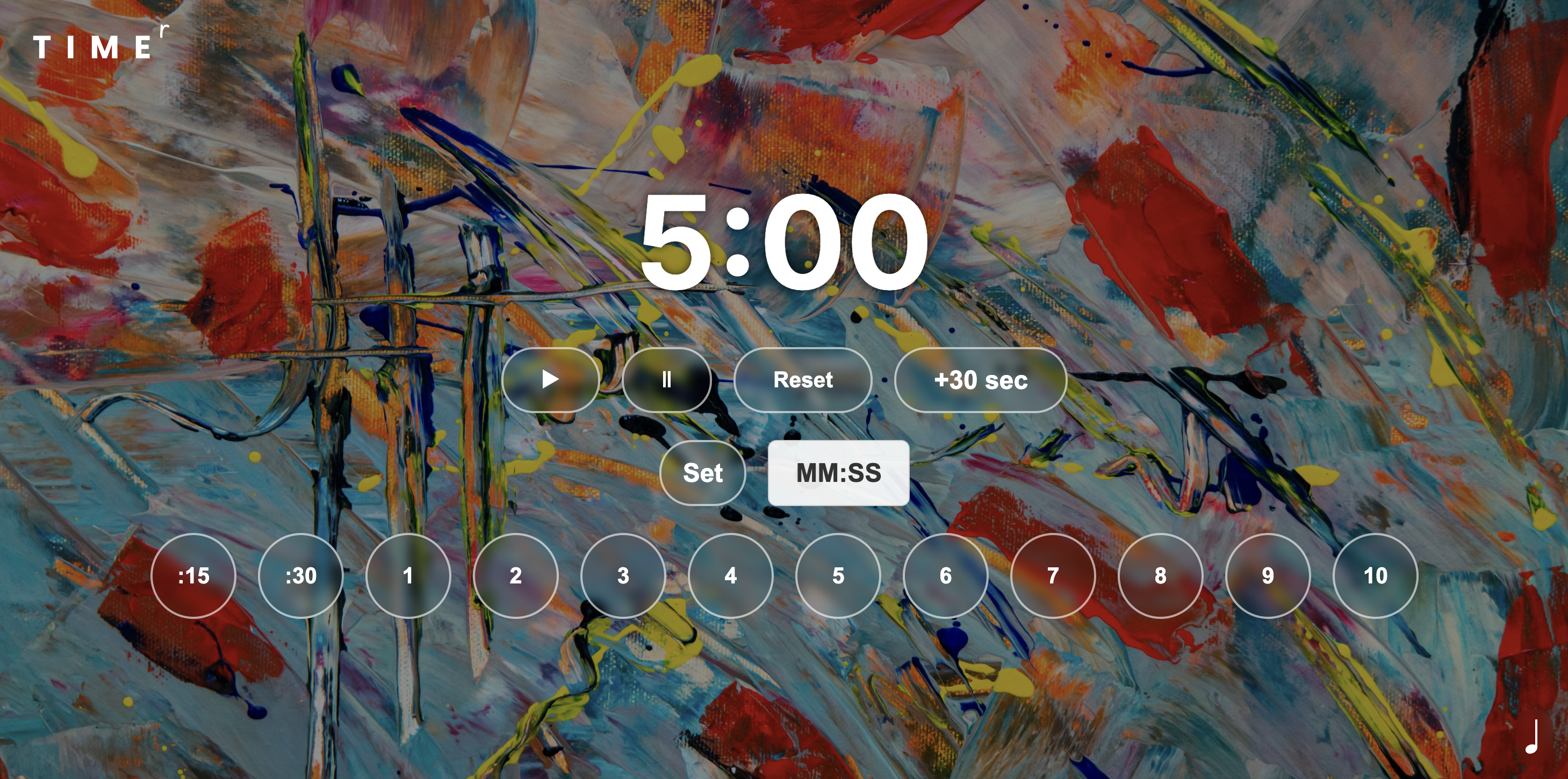 Abstract Art Timer
