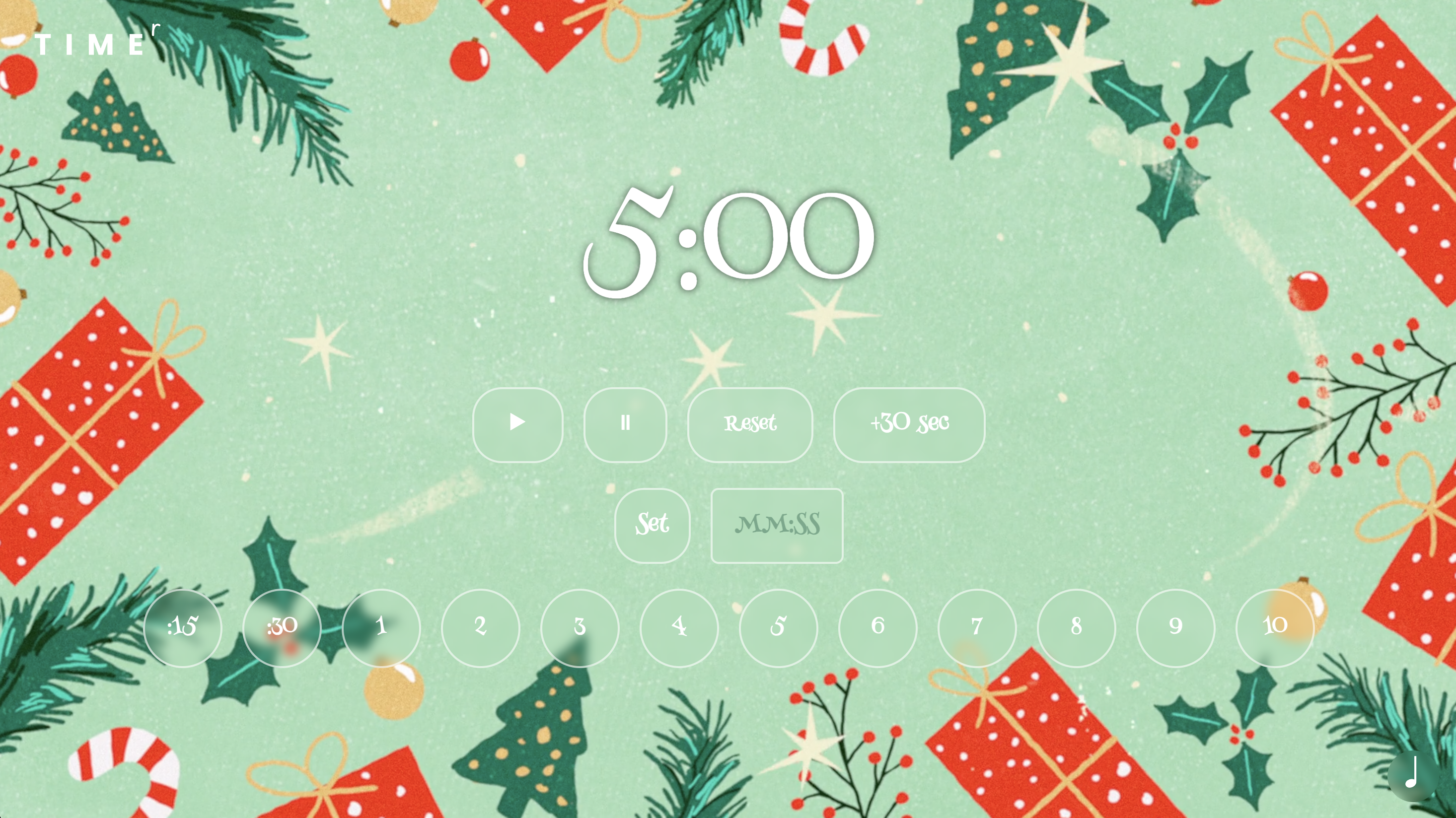 Christmas Paper Motion Timer