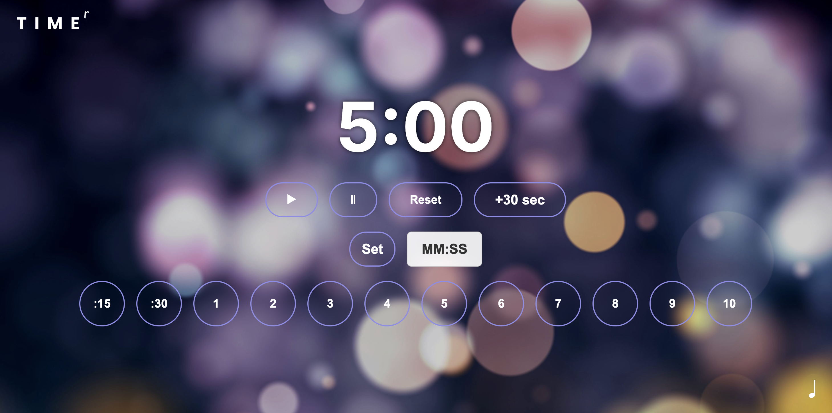 Purple Color Floaters Timer