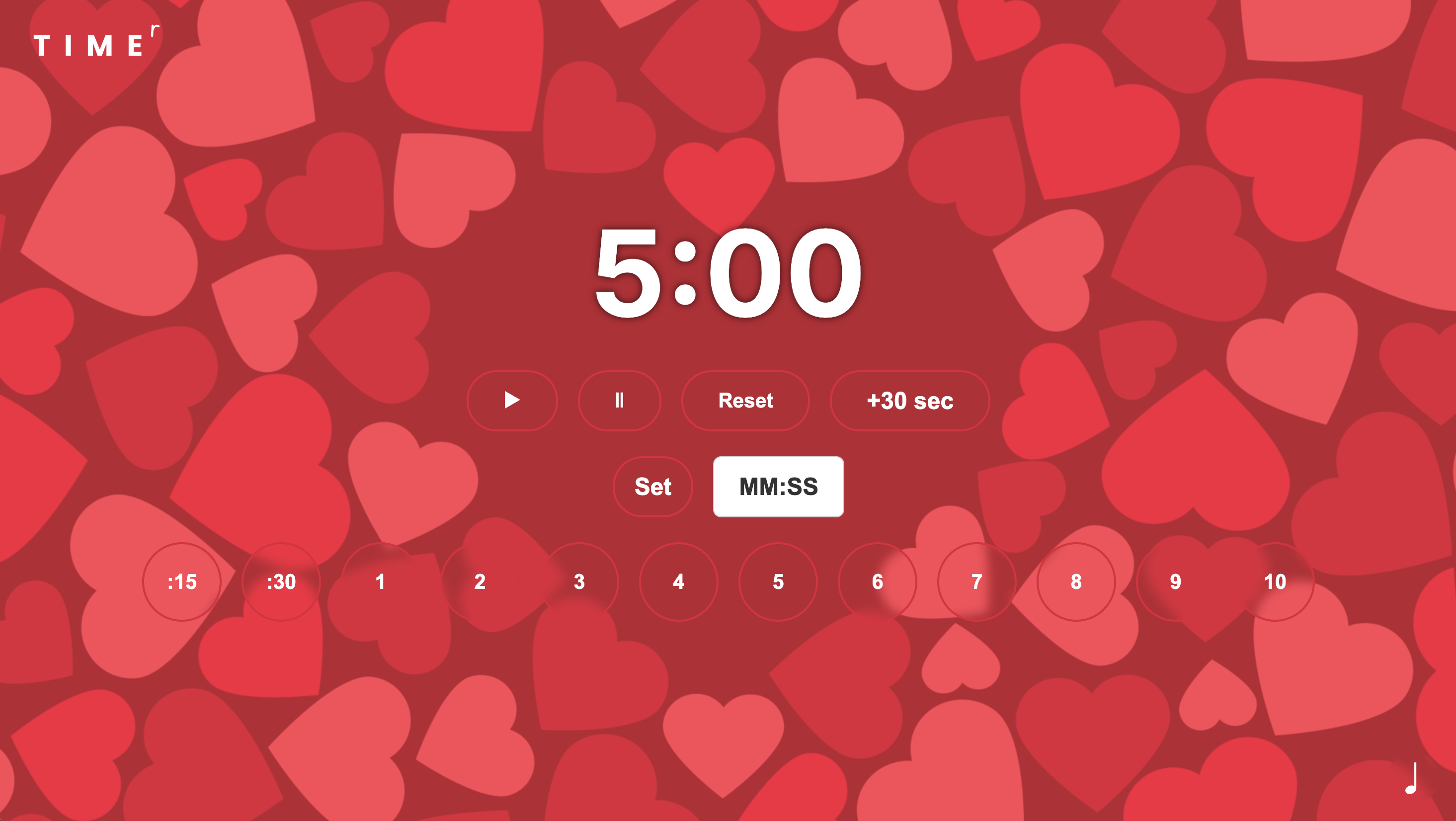 Hearts Motion Timer
