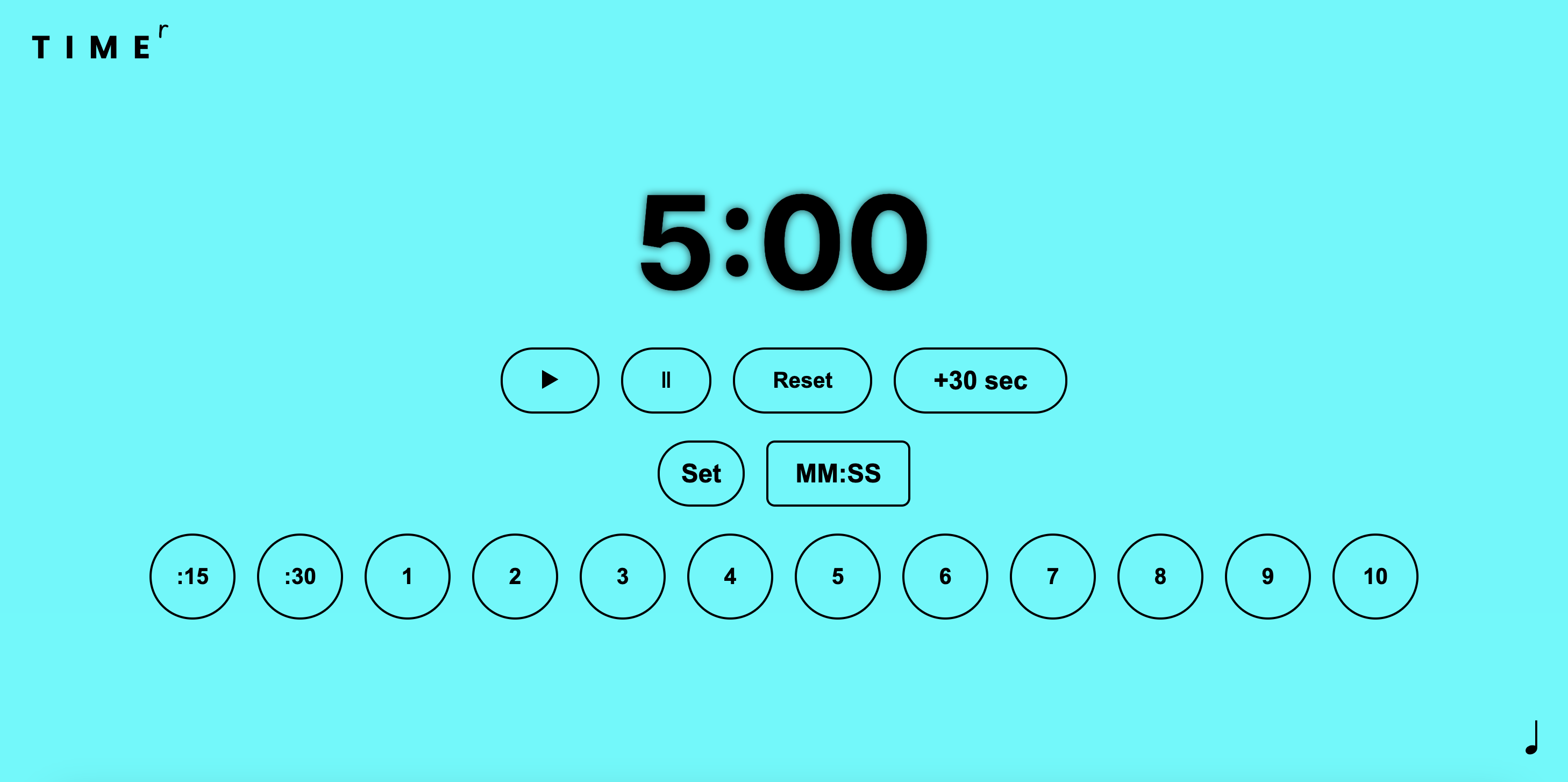 Neon Blue Timer