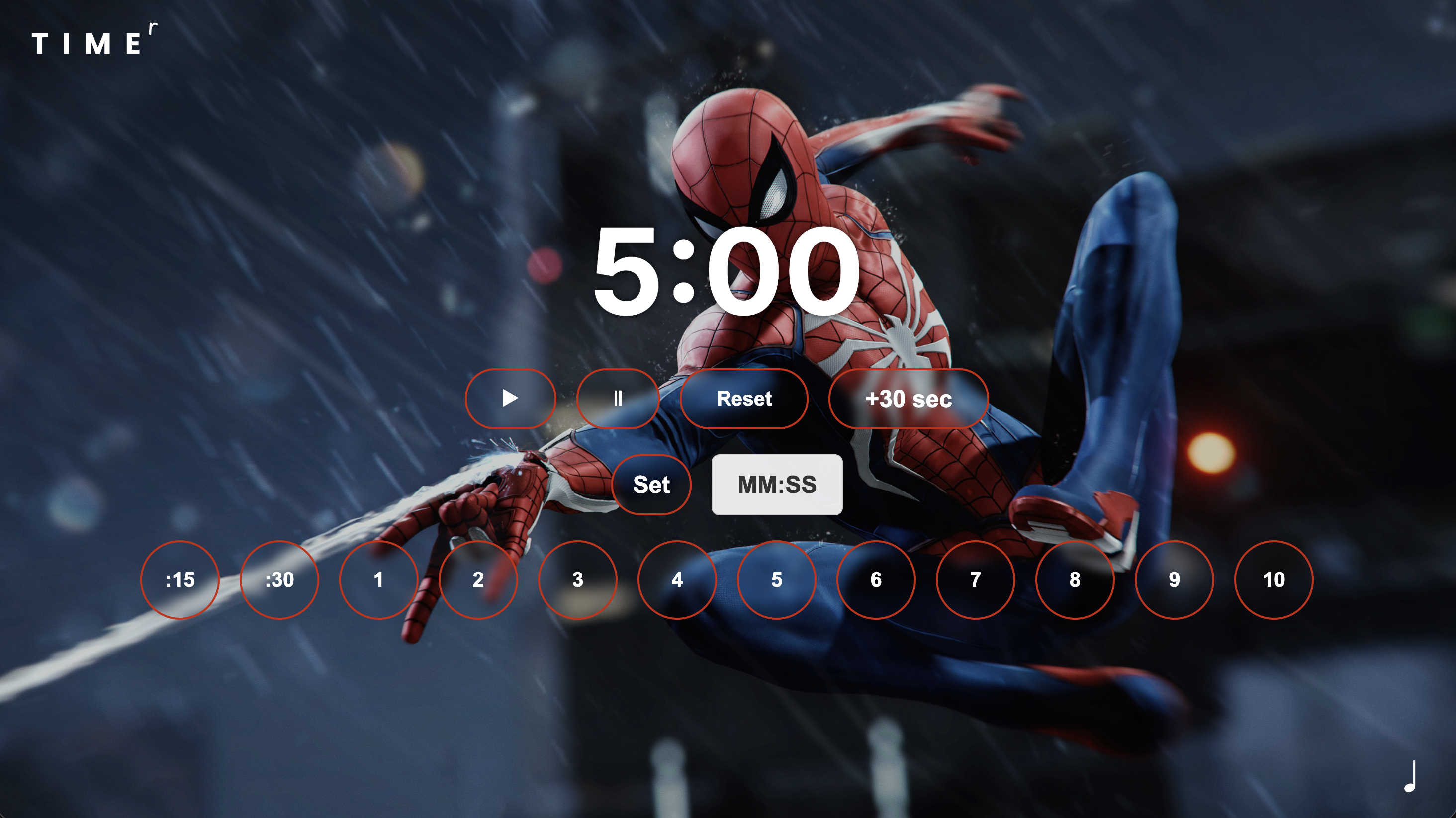 Spiderman Timer